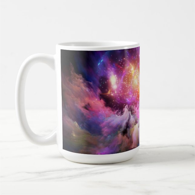 SlipperyJoe's cloud artwork abstract vibrant surre Coffee Mug (Left)