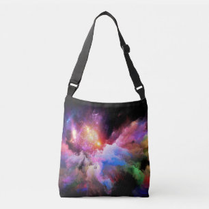 SlipperyJoe's cloud artwork abstract vibrant surre Crossbody Bag