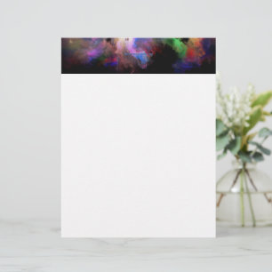 SlipperyJoe's cloud artwork abstract vibrant surre Custom Letterhead