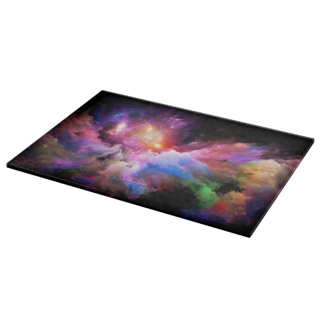 SlipperyJoe's cloud artwork abstract vibrant surre Cutting Board (Corner)