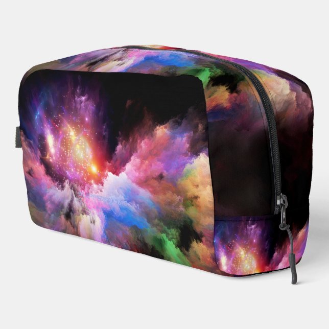 SlipperyJoe's cloud artwork abstract vibrant surre Dopp Kit (Right Corner)