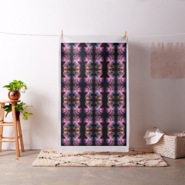 SlipperyJoe's cloud artwork abstract vibrant surre Fabric (In Situ)