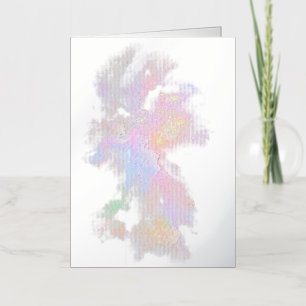 SlipperyJoe's cloud artwork abstract vibrant surre Foil Holiday Card