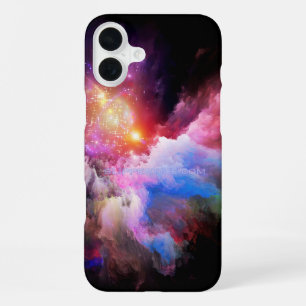 SlipperyJoe's cloud artwork abstract vibrant surre iPhone 16 Plus Case