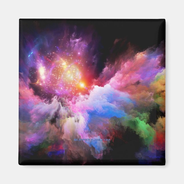 SlipperyJoe's cloud artwork abstract vibrant surre Magnet (Front)