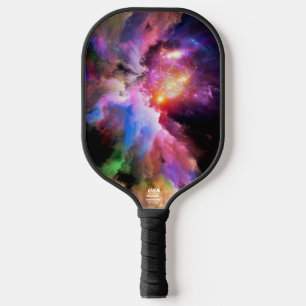 SlipperyJoe's cloud artwork abstract vibrant surre Pickleball Paddle