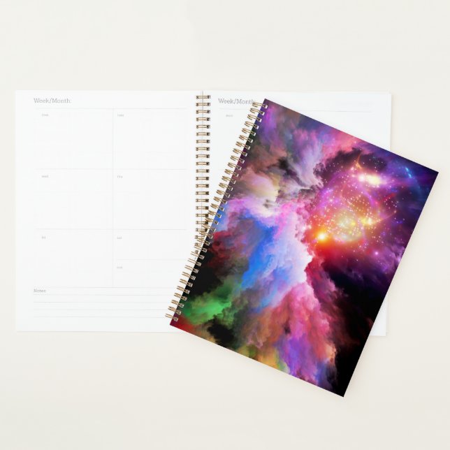 SlipperyJoe's cloud artwork abstract vibrant surre Planner (Display)
