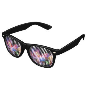 SlipperyJoe's cloud artwork abstract vibrant surre Retro Sunglasses