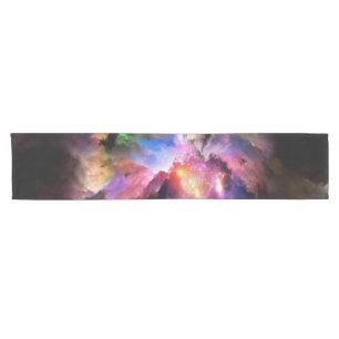 SlipperyJoe's cloud artwork abstract vibrant surre Short Table Runner