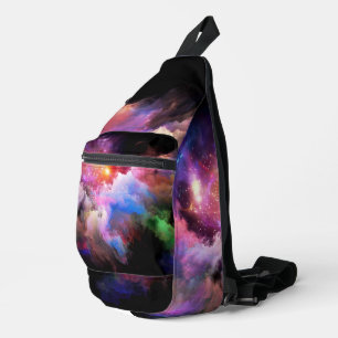 SlipperyJoe's cloud artwork abstract vibrant surre Sling Bag