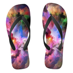 SlipperyJoe's cloud artwork abstract vibrant surre Thongs