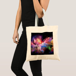 SlipperyJoe's cloud artwork abstract vibrant surre Tote Bag