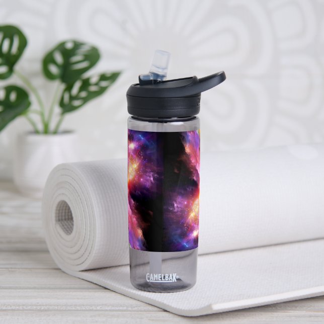 SlipperyJoe's cloud artwork abstract vibrant surre Water Bottle (Yoga)