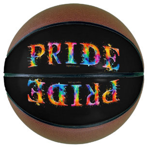 SlipperyJoe's colourful creative Pride-themed text Basketball