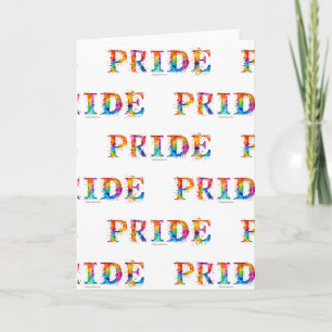 SlipperyJoe's colourful creative Pride-themed text Card