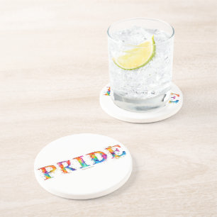 SlipperyJoe's colourful creative Pride-themed text Coaster