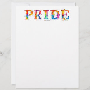 SlipperyJoe's colourful creative Pride-themed text Custom Letterhead