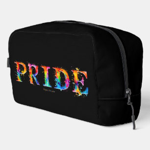 SlipperyJoe's colourful creative Pride-themed text Dopp Kit