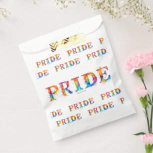 SlipperyJoe's colourful creative Pride-themed text Favour Bag