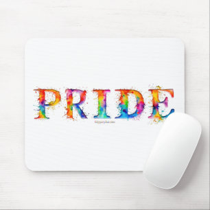 SlipperyJoe's colourful creative Pride-themed text Mouse Pad