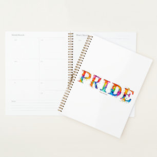 SlipperyJoe's colourful creative Pride-themed text Planner
