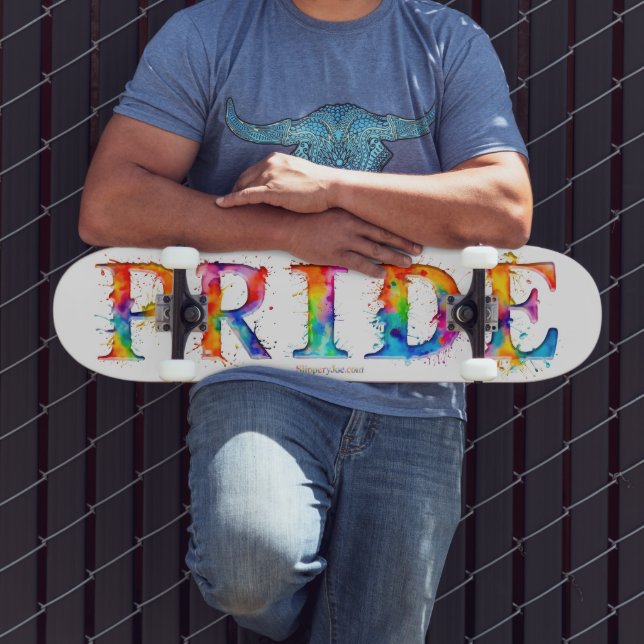 SlipperyJoe's colourful creative Pride-themed text Skateboard (Outdoor 3)