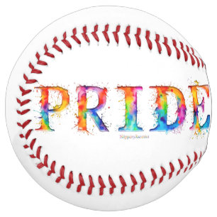 SlipperyJoe's colourful creative Pride-themed text Softball
