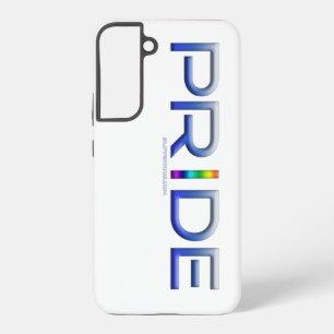 SlipperyJoe's Colourful Pride word blue rainbow co Samsung Galaxy Case