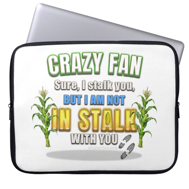 SlipperyJoe's corn stalks follow someone crazy fan Laptop Sleeve (Front)