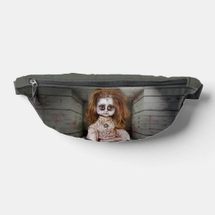 SlipperyJoe's creepy doll pale face creepy blood d Bum Bags