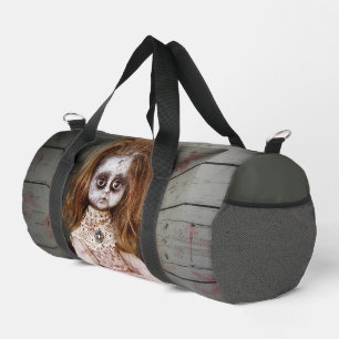 SlipperyJoe's creepy doll pale face creepy blood d Duffle Bag