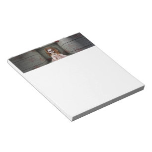 SlipperyJoe's creepy doll pale face creepy blood d Notepad