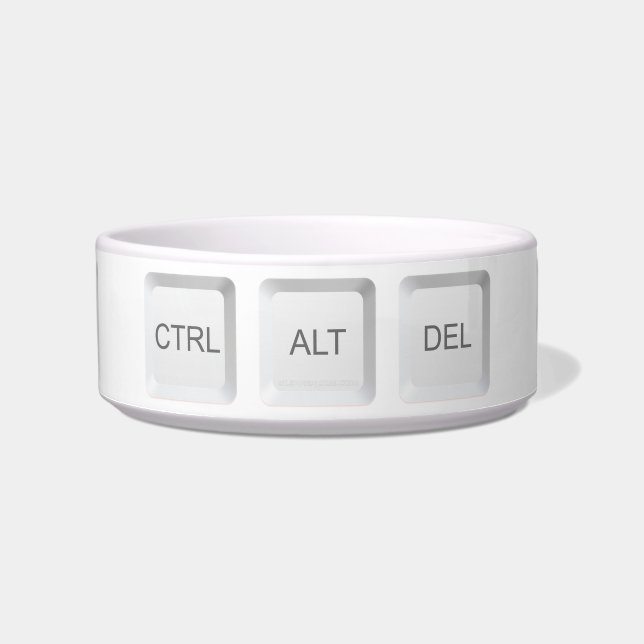 SlipperyJoe's CTRL ALT DEL computer keyboard butto Bowl (Front)