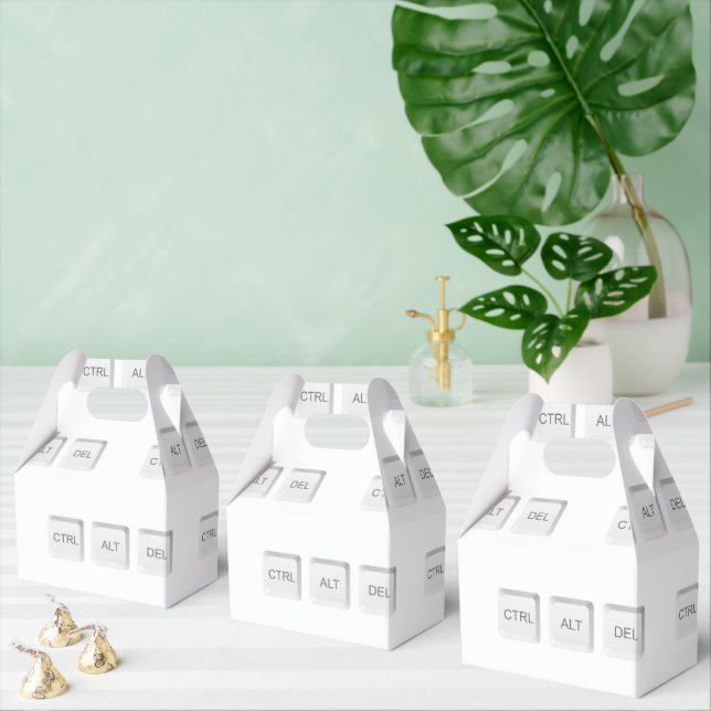 SlipperyJoe's CTRL ALT DEL computer keyboard butto Favour Box (Multiple)