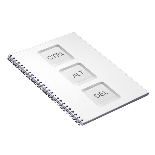 SlipperyJoe's CTRL ALT DEL computer keyboard butto Notebook (Right Side)