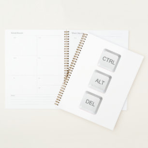SlipperyJoe's CTRL ALT DEL computer keyboard butto Planner