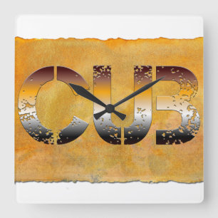 SlipperyJoe's cub bear culturally rooted LGBTQIA a Square Wall Clock