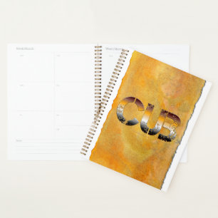 SlipperyJoe's cub bear word orange-brown tones pro Planner