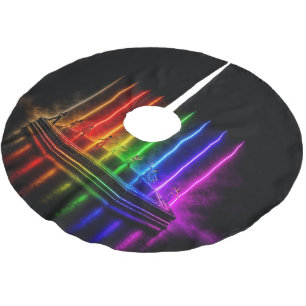 SlipperyJoe's dance performance celebrating Pride Brushed Polyester Tree Skirt