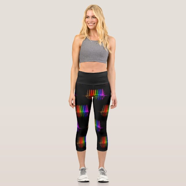 SlipperyJoe's dance performance celebrating Pride  Capri Leggings (Front)