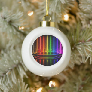 SlipperyJoe's dance performance celebrating Pride Ceramic Ball Christmas Ornament