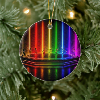 SlipperyJoe's dance performance celebrating Pride  Ceramic Ornament
