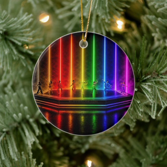 SlipperyJoe's dance performance celebrating Pride  Ceramic Ornament (Tree)