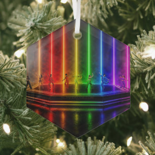 SlipperyJoe's dance performance celebrating Pride Glass Tree Decoration