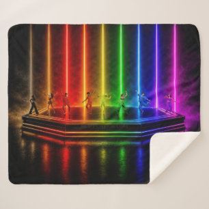 SlipperyJoe's dance performance celebrating Pride Sherpa Blanket