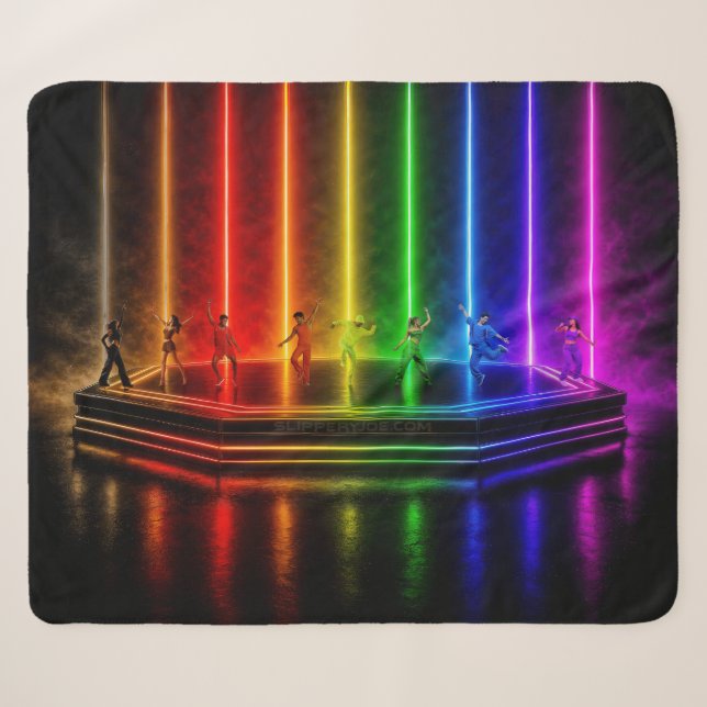 SlipperyJoe's dance performance celebrating Pride  Sherpa Blanket (Front (Horizontal))