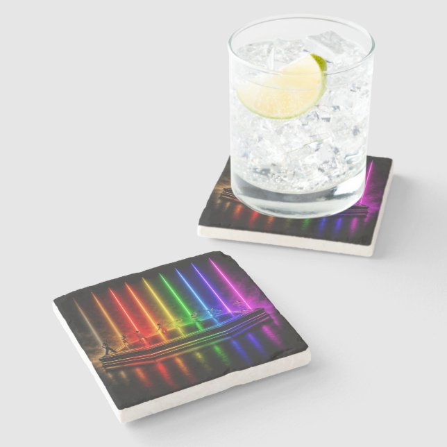 SlipperyJoe's dance performance celebrating Pride  Stone Coaster (Side)