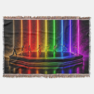 SlipperyJoe's dance performance celebrating Pride Throw Blanket
