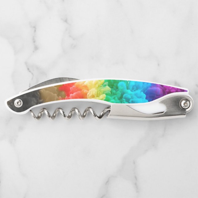 SlipperyJoe's  Dancing Pride Shadows gay gifts art Corkscrew (Back)