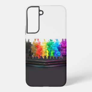 SlipperyJoe's  Dancing Pride Shadows gay gifts art Samsung Galaxy Case